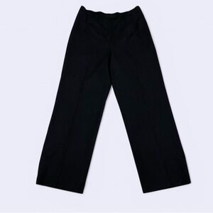 Lafayette 148 New York size 10 high rise Black Wide leg minimalist classic